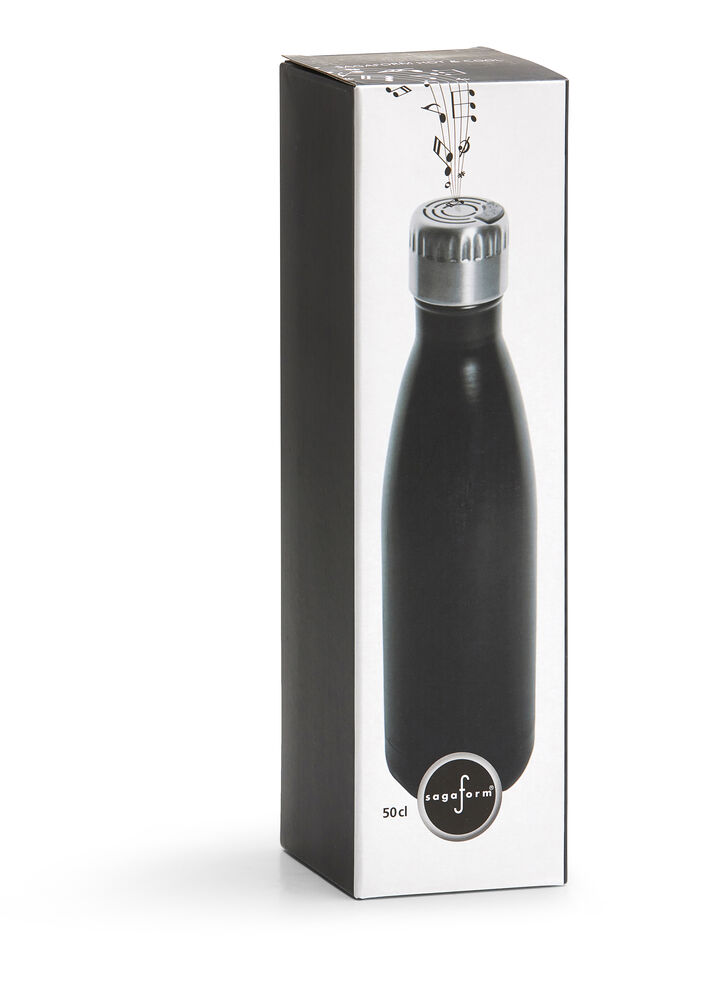 Stålflaske m/høyttaler