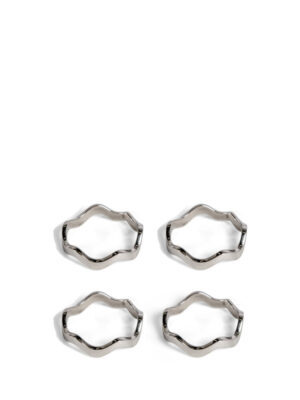 Anna serviettring 4-pk. sølv