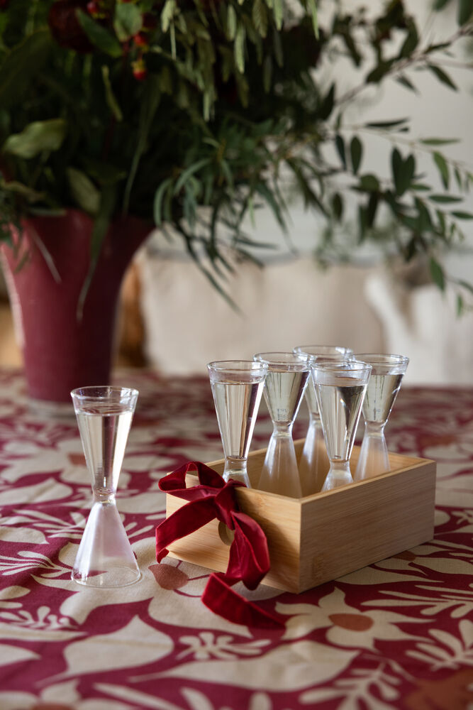 Nature snapsglass i bambusboks