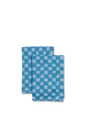 Bomullsserviett Checki 2-pk, Blå