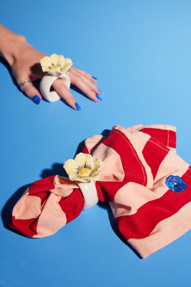 Serviett Leya stripet