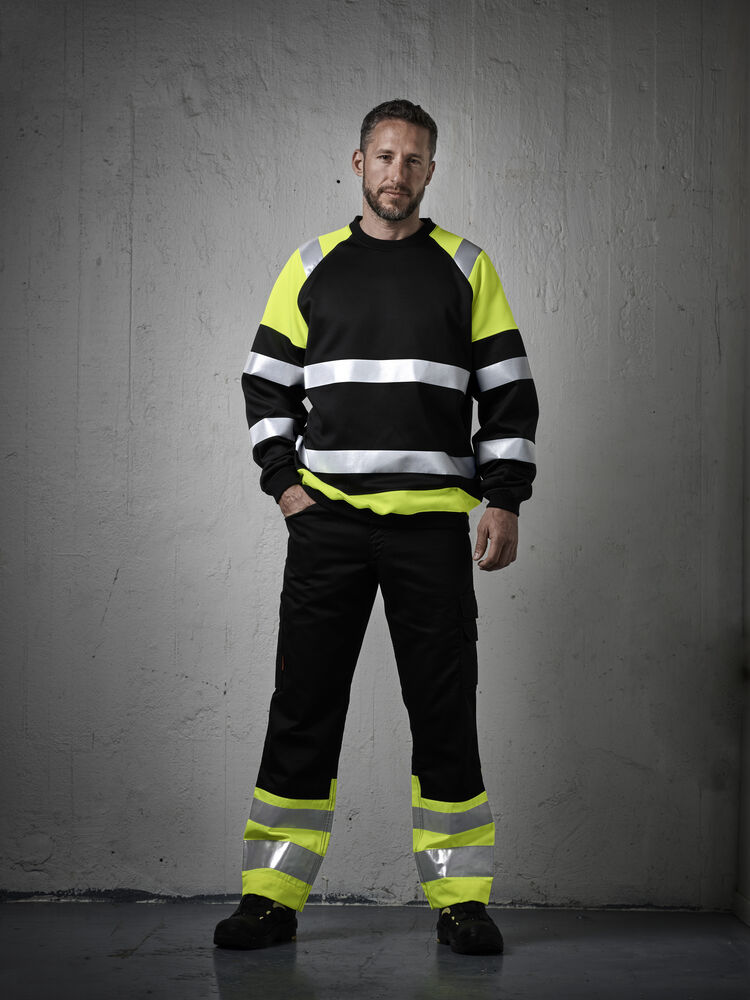 65512465_Sweatshirt-Hi-Vis_65231420_Service-Trousers-Hi-Vis_Jobman