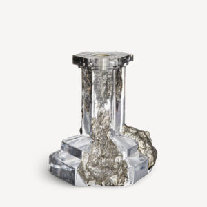 Rocky Baroque candlestick glossy glaze 175mm