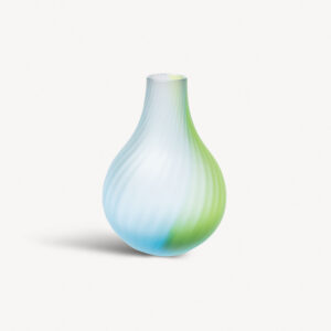 Iris vase blue/green frosted, EL AC-23