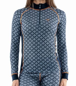 Termo Sequal Jaquard Turtle neck w. zip LS W